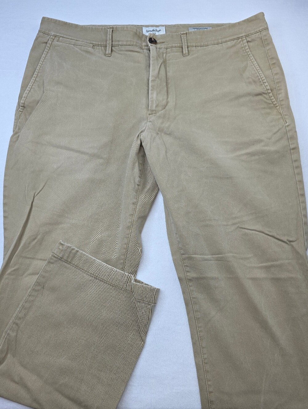 Goodfellow & Co Men's Hennepin Chino Straight Pants Beige/Tan Size 38x30 CV-3758